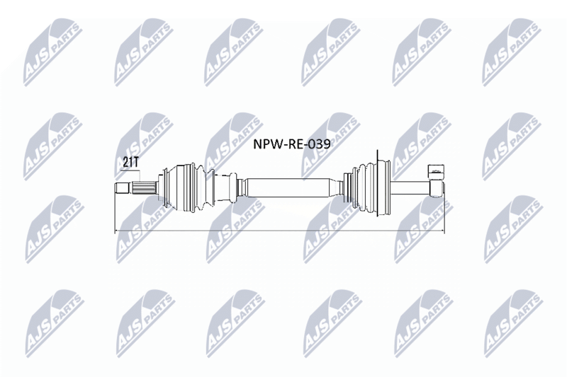 NPW-RE-039 Полуось Renault Logan
