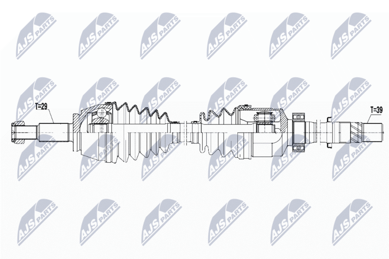 NTY NPWRE075 Полуось рено talisman 1.6 dci