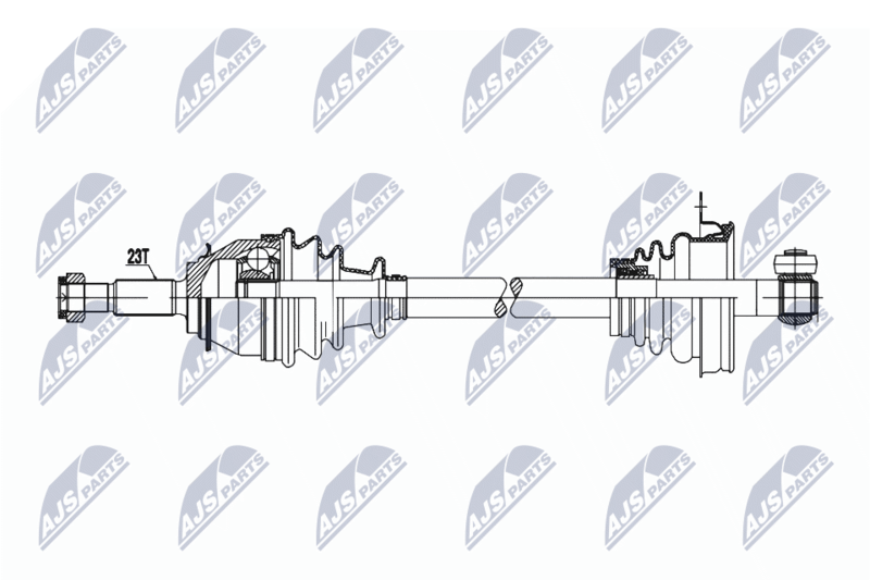 NTY NPWRE065 ПОЛУОСЬ DACIA LOGAN 1.2 14-,