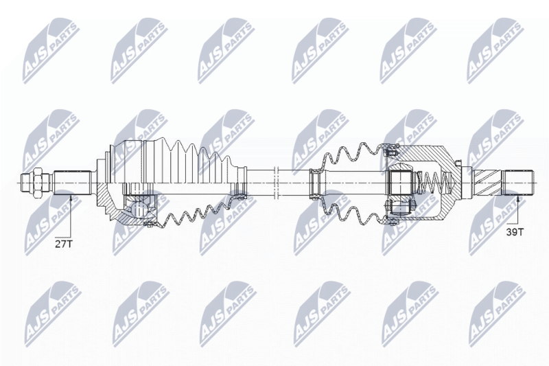NTY NPWRE154 Полуось: RENAULT ENG.2.0DCI
