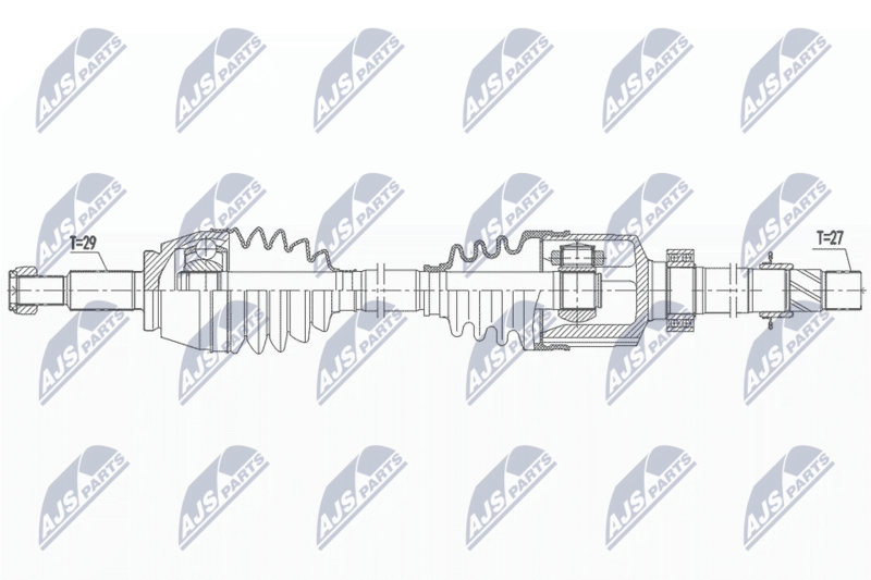 NTY NPWRE162 ПОЛУОСЬ RENAULT ESPACE