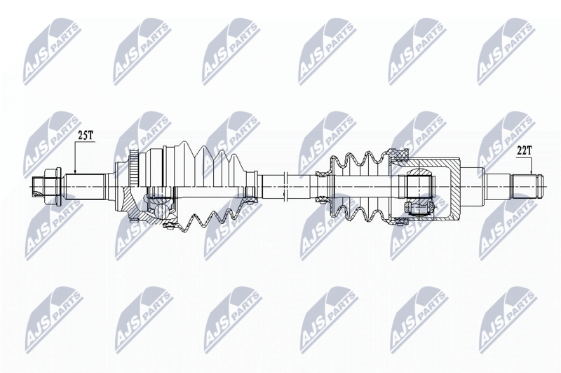 NTY NPWSU033 ПОЛУОСЬ SUZUKI SWIFT 1.5,1.5