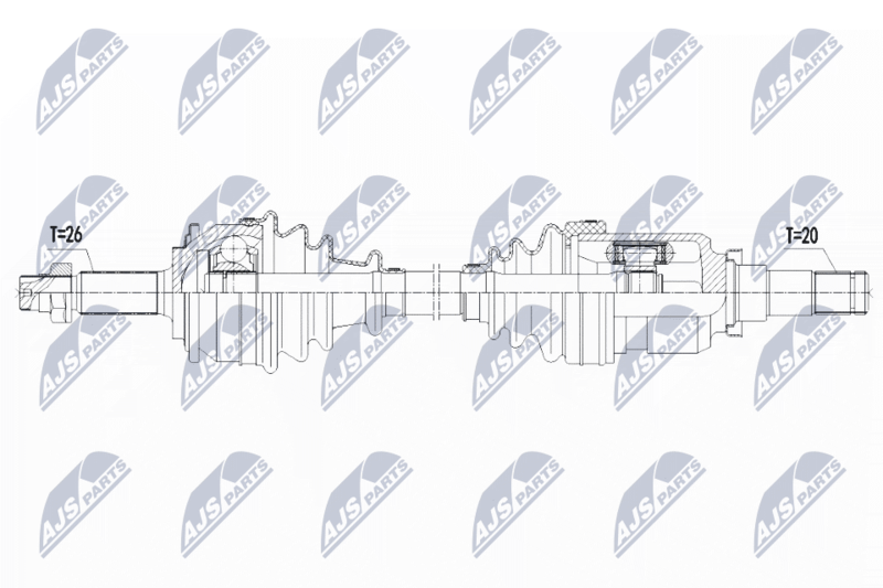 NPW-TY-117 ПОЛУОСЬ TOYOTA YARIS 1.4D 4D