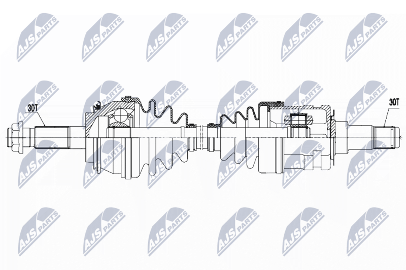 NTY NPWTY081 Полуось Toyota Hi-Lux