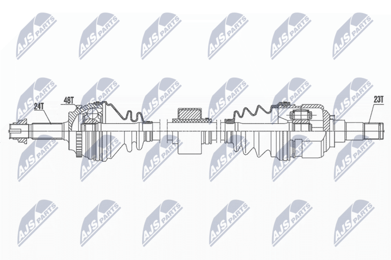 NPW-TY-176 ПОЛУОСЬ TOYOTA YARIS/YARIS