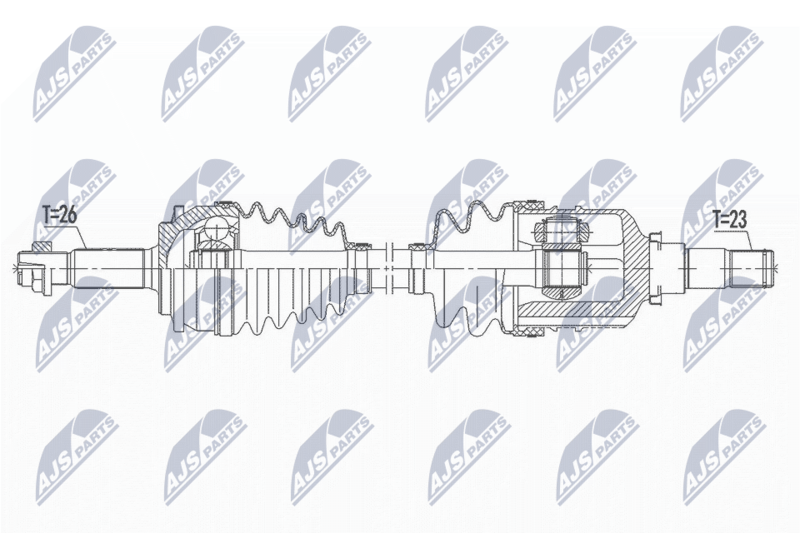 NTY NPWTY143 Полуось Toyota Auris/Corolla