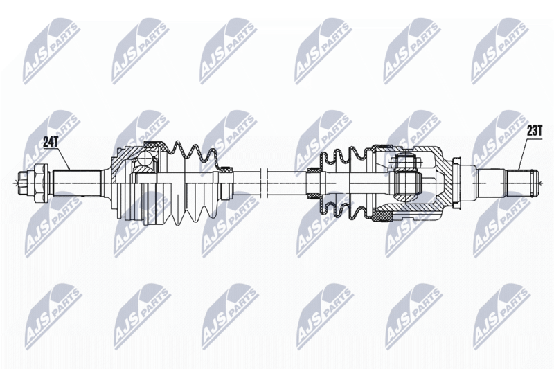 NTY NPWTY170 ПОЛУОСЬ TOYOTA AYGO 1.4HDI