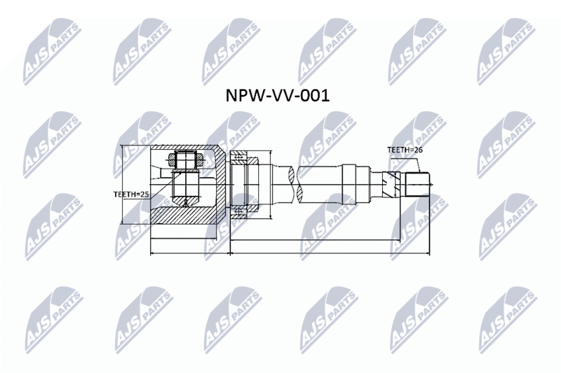 NPW-VV-001 Шарнирный комплект, приводной