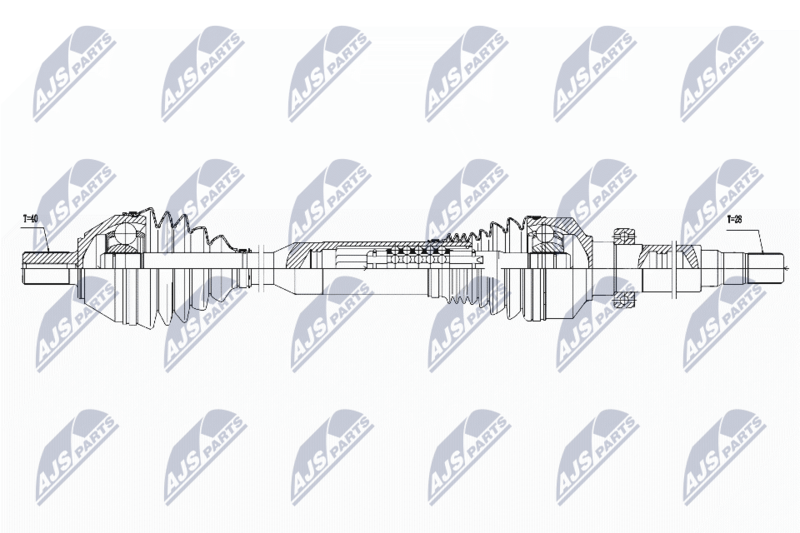 NTY NPWVV051 ПОЛУОСЬ, VOLVO XC60 2.0T