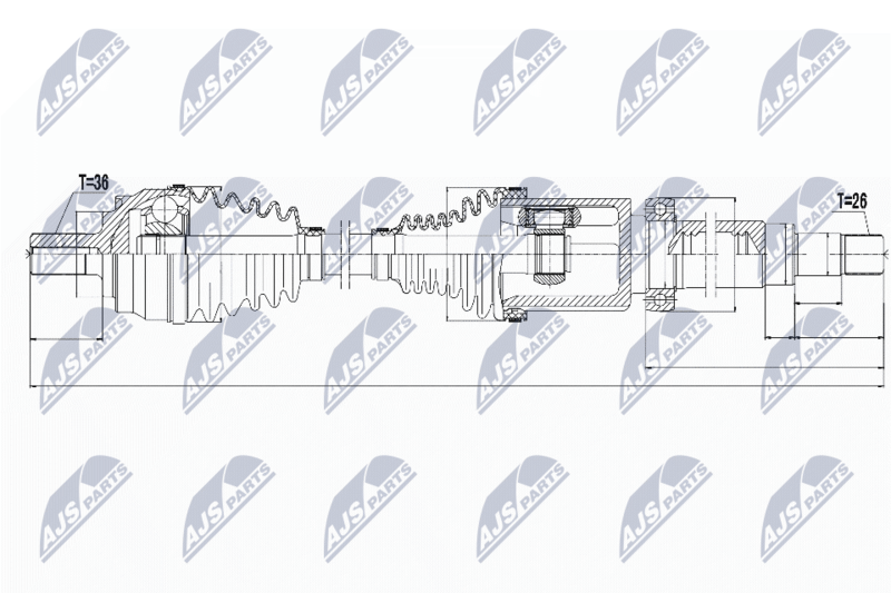 NPW-VV-065 Полуось приводная