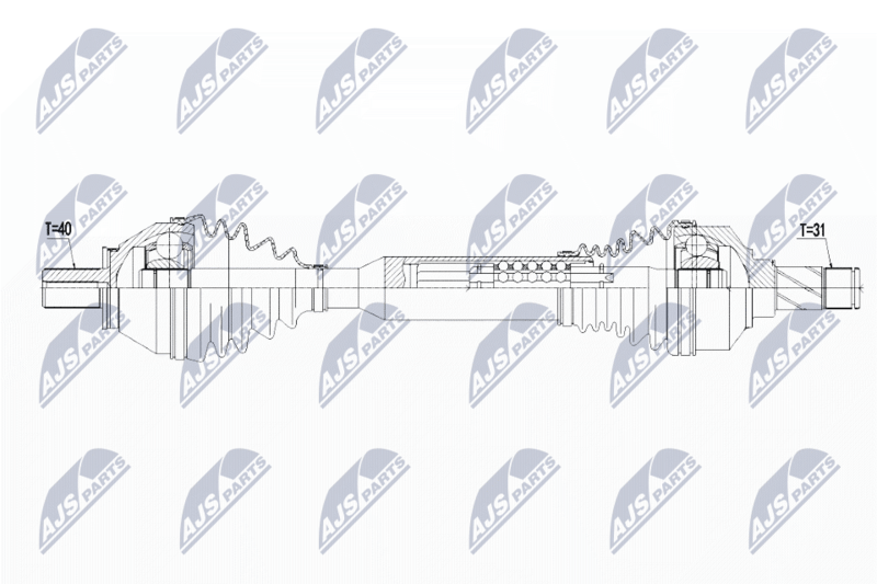 NTY NPWVV103 ПОЛУОСЬ VOLVO XC60 D3/D4/D5