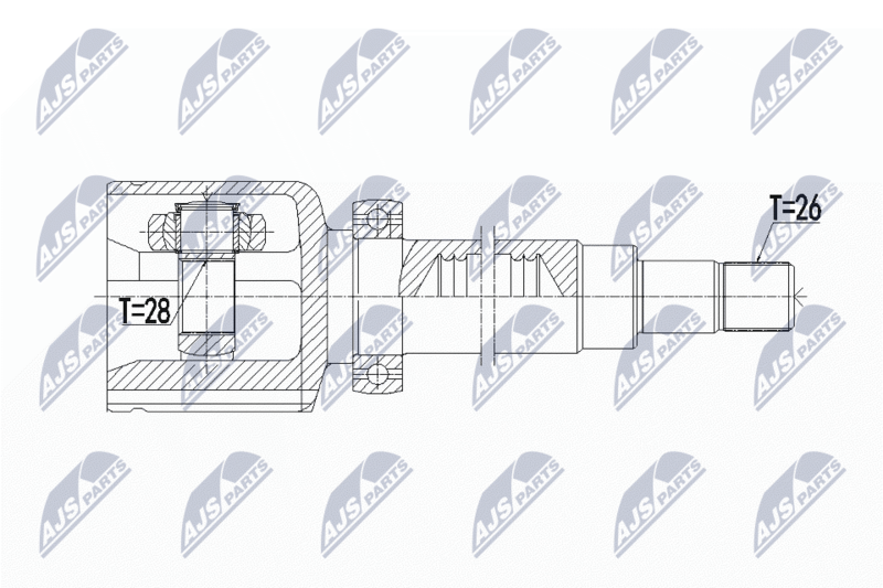 NTY NPWVV108 Шарнирный комплект, приводной