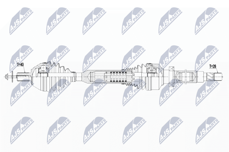 NTY NPWVV136 Полуось: VOLVO XC60 D4/D5 2WD