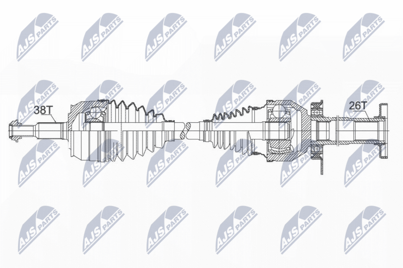 NTY NPWVW103 Полуось VW T5 2.5TDI 03-09
