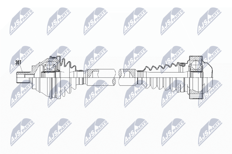NTY NPWVW060 ПОЛУОСЬ VW/AUDI/SKODA/SEAT
