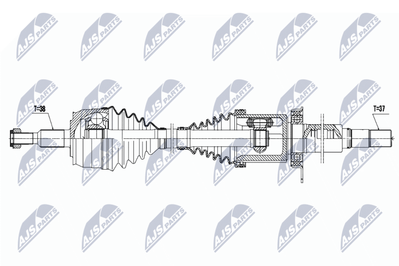 NPW-VW-131 ПОЛУОСЬ VW T5 2.0TDI,2.0BITDI