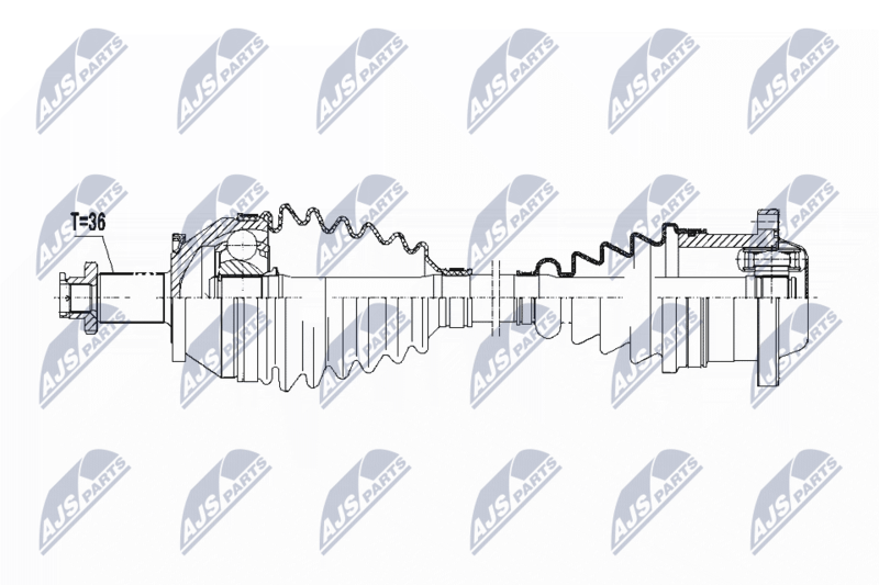 NTY NPWVW093 ПОЛУОСЬ VW/SKODA/SEAT 1.4I 16V