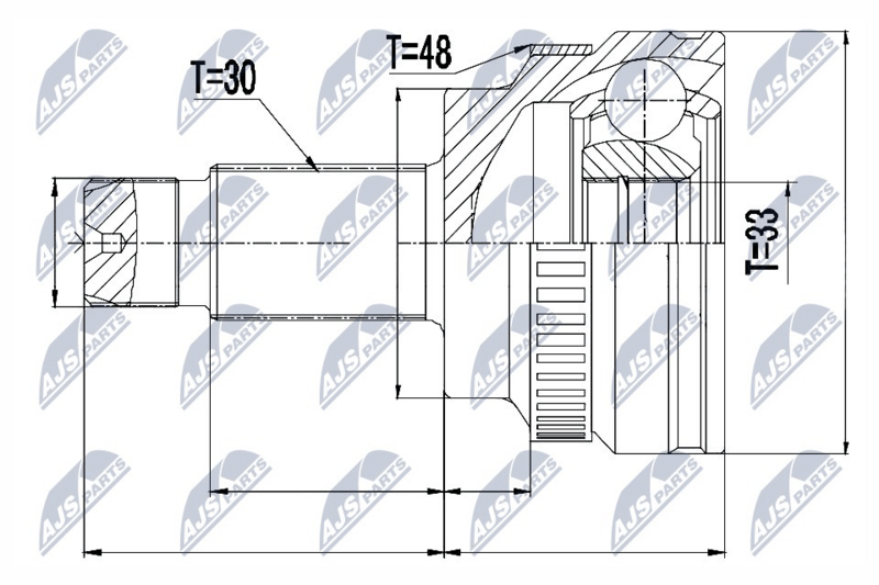 NTY NPZBM010 ШРУС НАРУЖНЫЙ BMW XDRIVE 3 E9