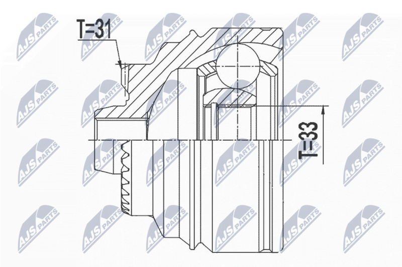 NTY NPZBM025 ШРУС BMW X1 SDRIVE 18I 15-, X2