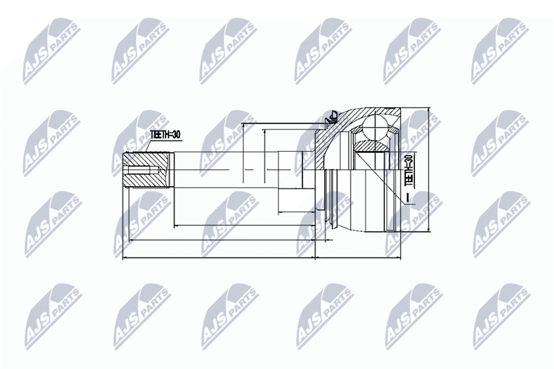 NTY NPZTY018 ШРУС наружн. к-кт TOYOTA LC
