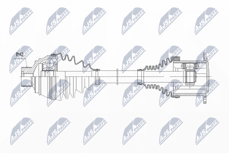 NTY NPWAU013 Полуось Audi Q5 08-, A6 11-17,