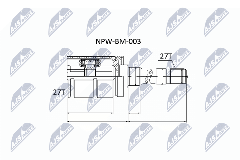 NTY NPWBM003 ШРУС НАРУЖНЫЙ BMW X-5 E53 3.0