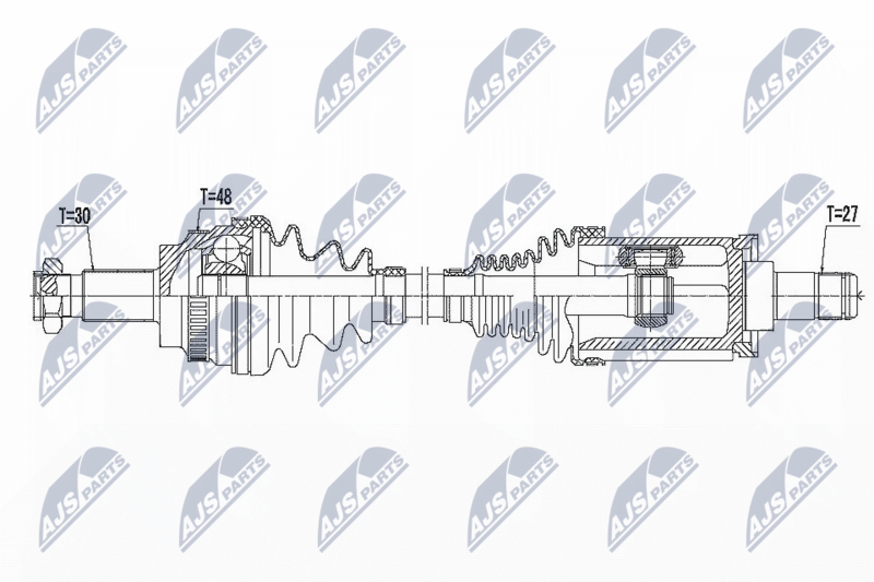 NTY NPWBM081 ПОЛУОСЬ BMW 5 E60/E61 XDRIVE