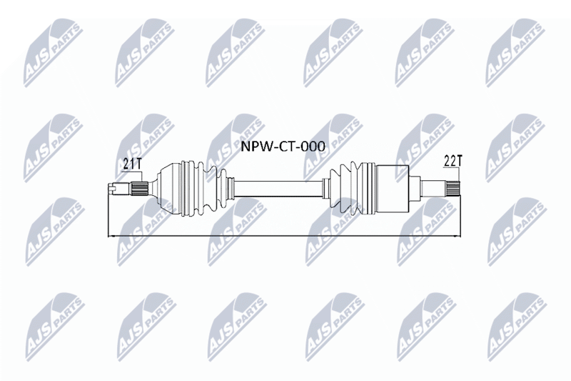 NTY NPWCT000 ПОЛУОСЬ CITROEN SAXO 96-03, AX