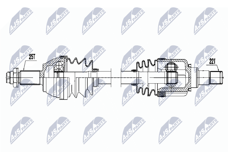 NPW-FR-079 ПОЛУОСЬ FORD FIESTA 1.6I 16V