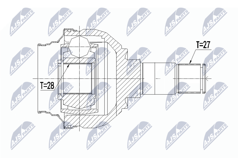 NTY NPWME084 ШРУС НАРУЖНЫЙ MERCEDES W176