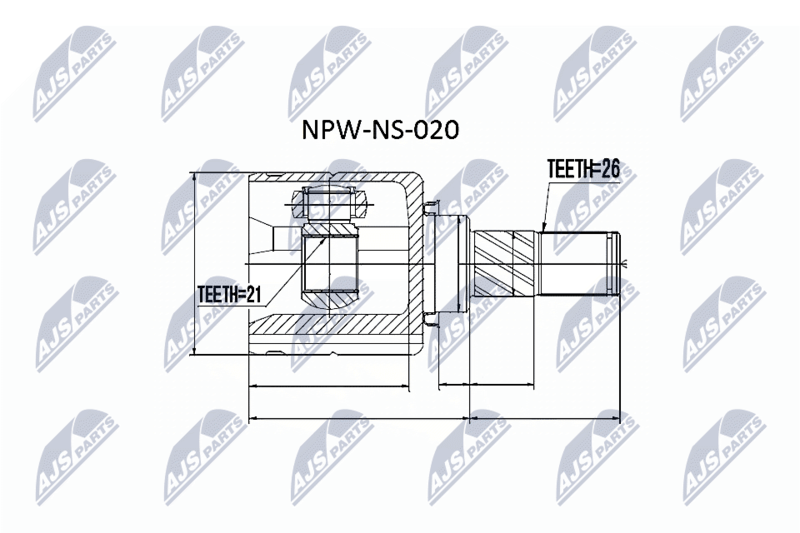 NPW-NS-020 ШРУС НАРУЖНЫЙ NISSAN MICRA MTM