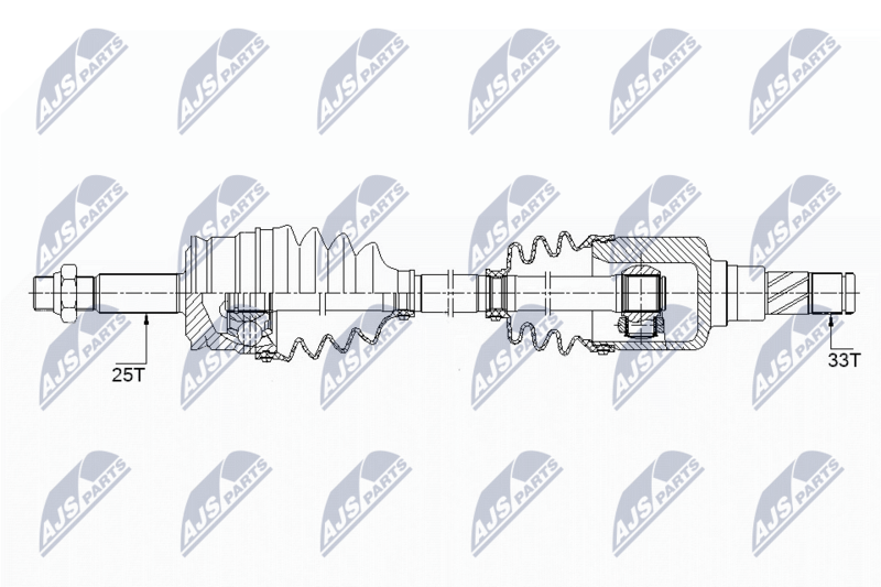 NTY NPWME124 ПОЛУОСЬ SMART FORFOUR 1.1, 1.3