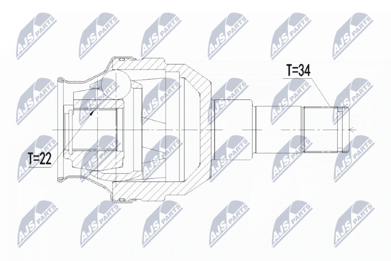 NTY NPWPL052 ШРУС OPEL ANTARA 4WD 06-,