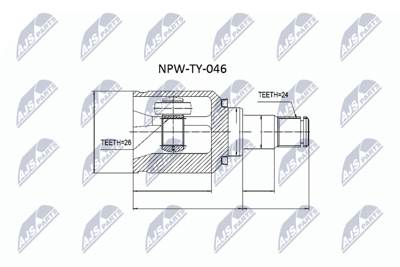 NPW-TY-046 Шарнирный комплект, приводной