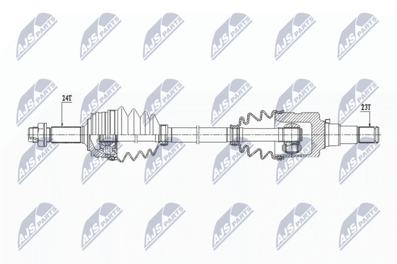 NPW-TY-094 ПОЛУОСЬ TOYOTA AYGO 1.0 05 ,