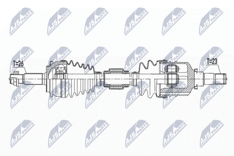 NTY NPWTY159 ПОЛУОСЬ TOYOTA AURIS/COROLLA