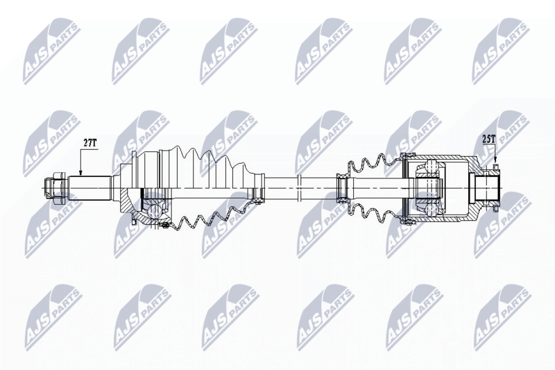 NTY NPWSB031 ПОЛУОСЬ SUBARU IMPREZA 97-99,