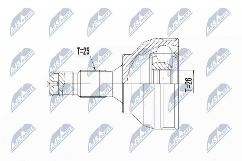 NTY NPZCT022 Шрус: CITROEN C4 PICASSO /