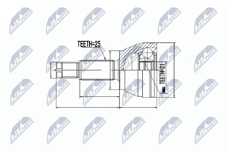 NTY NPZFR014 ШРУС НАРУЖНЫЙ FORD FIESTA V