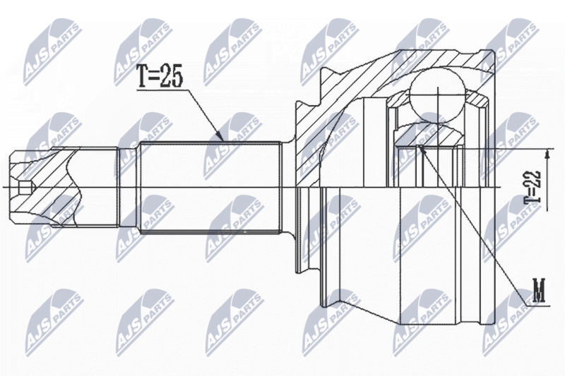 NPZ-CT-024 ШРУС CITROEN NEMO 1.4HDI 09 ,