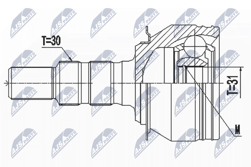 NPZ-DW-032 Шарнир наружный к кт Chevrolet