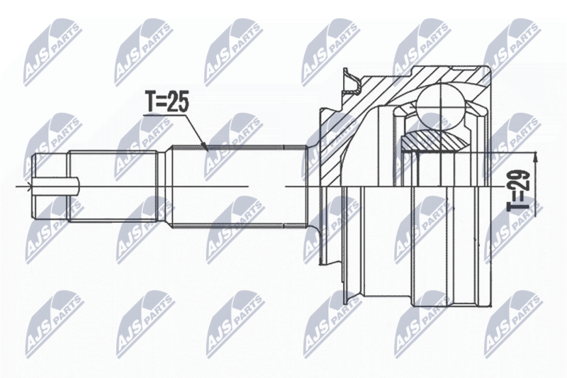 NPZ-DW-033 ШРУС CHEVROLET AVEO T300 11 