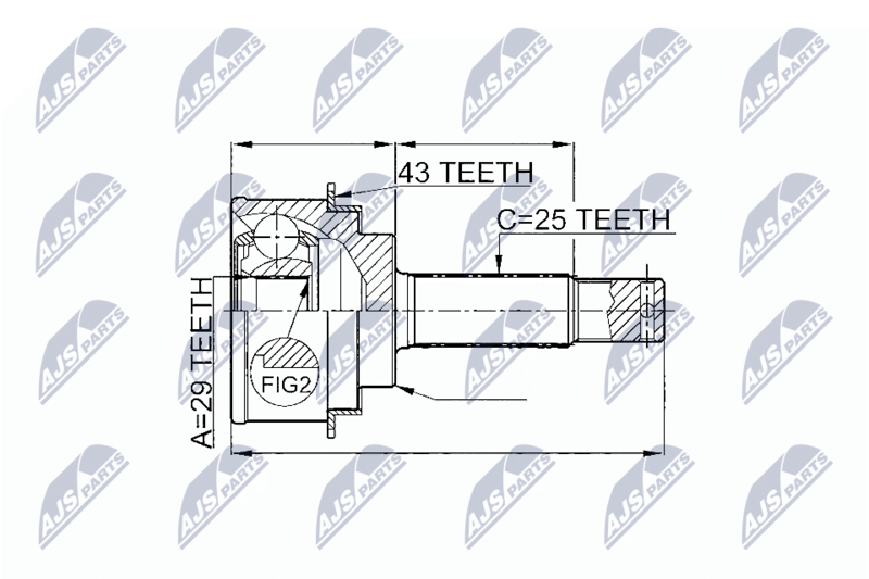 NPZ-MS-059 ШАРНИР РАВНЫХ УГЛОВЫХ