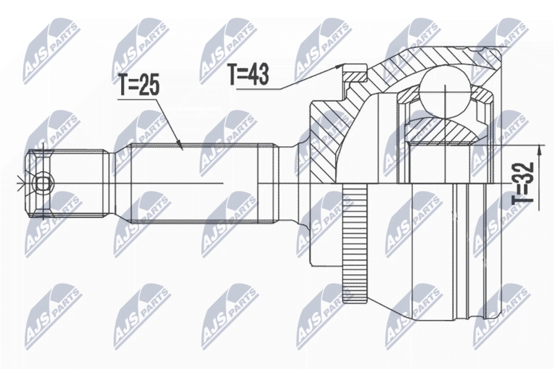 NPZ-MS-063 ШРУС MITSUBISHI GALANT 96 03,