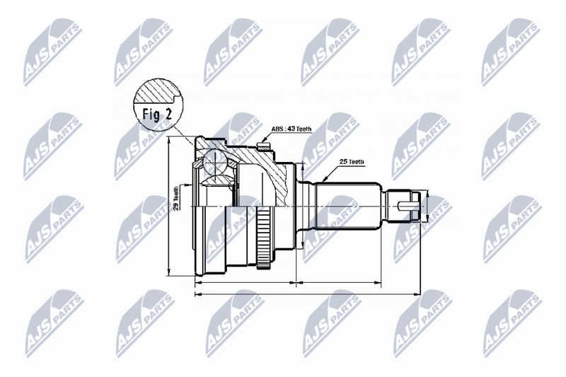 NTY NPZSU024 ШРУС НАРУЖНЫЙ SUZUKI SWIFT 05-