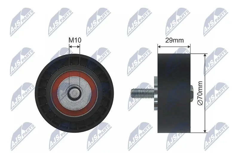 NTY RNKFT003 Ролик ручейкового ремня FIAT