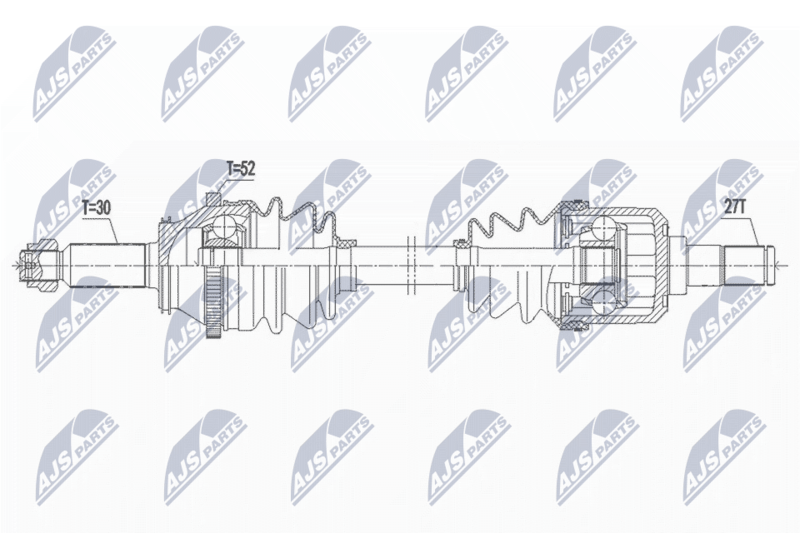 NPW-HY-601 Полуось: HYUNDAI SANTA FE II
