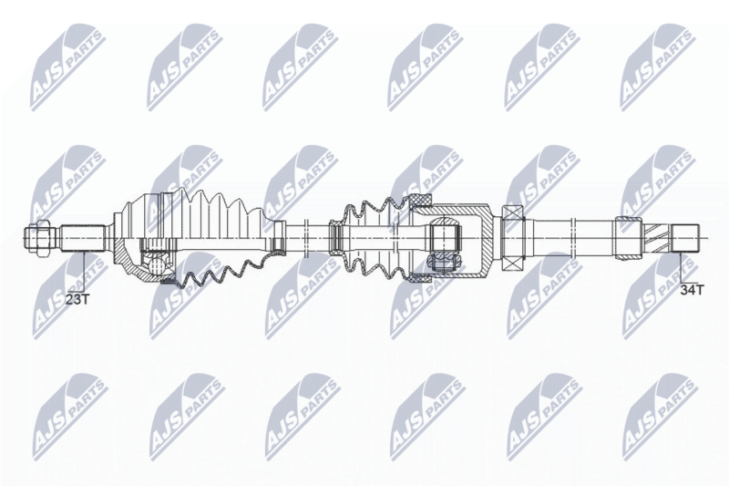 NTY NPWRE149 ПОЛУОСЬ RENAULT CLIO IV 1.5DCI