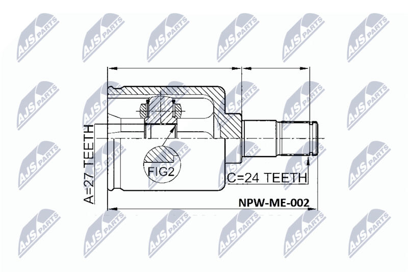 NTY NPWME002 ШРУС внутр. к-кт MB W203/211