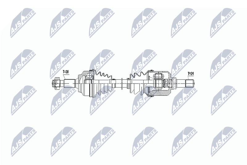 NTY NPWCT051 Полуось левая CITROEN C5 III